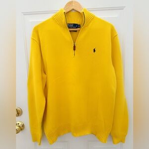 Polo Ralph Lauren Yellow Quarter Zip Sweater